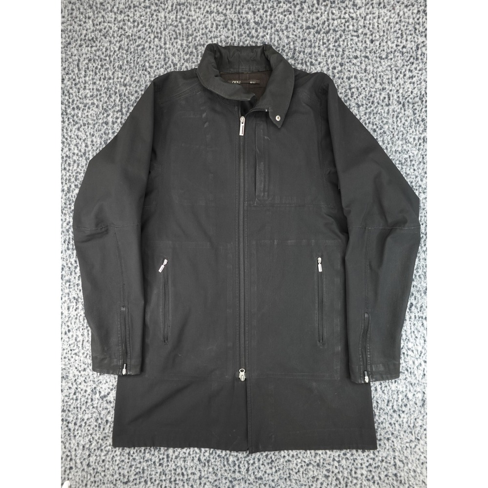 Nau Softshell Trench Jacket Mens Medium‎ Black Zip Up Techwear Coat